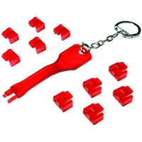 Logilink MP0042 RJ45-Port 1x und 10x Schlösser Set rot