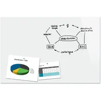 Sigel Be!Board Glas-Magnettafel 90 x 60 cm weiß