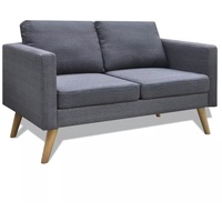 VidaXL Sofa 2-Sitzer Stoff Dunkelgrau