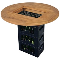 VidaXL Bierkastentisch Teak 70 cm