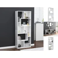 VidaXL Bücherregal Hochglanz-Weiß 67x24x161 cm Holzwerkstoff