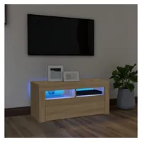 VidaXL TV-Schrank mit LED-Leuchten Sonoma-Eiche 90x35x40 cm