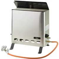 DEMA Gewächshausheizung 4,2 kW Edelstahl mit Gasschlauch und Gasdruckregler