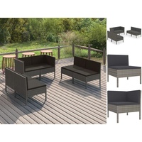 VidaXL Garten-Lounge-Set 6-tlg. grau