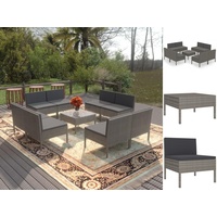VidaXL Garten-Lounge-Set 9-tlg. grau