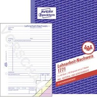 Avery Zweckform Lohnarbeitnachweis 1771 DIN A5 SD 3x40Blatt