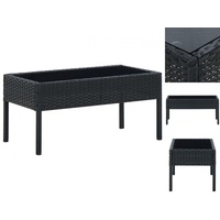 VidaXL Gartentisch 75 x 40 x 37 cm Schwarz