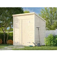 Palmako Leif Gerätehaus 183 x 170 cm Hellbraun Tauchgrundiert