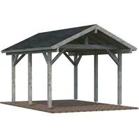 Palmako Einzelcarport Robert Holz Tauchgrundiert Grau 315 cm x