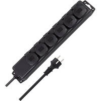 Brennenstuhl Steckdosenverteiler IP44 6-fach schwarz 2m H07RN-F 3G1,5