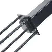 MCW Sichtschutzzaunpfosten schwarz WPC 1 St.