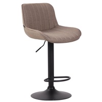 CLP Barhocker Lentini Stoff taupe/schwarz