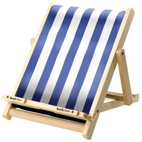 Bookchair (Standard) - Blau-Weiß - Buchständer aus Holz -