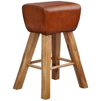 Wohnling Barhocker WL6.011 ca. 43x75 cm Braun/Echtleder