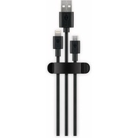 Goobay Kabelmanagement Clip 3-Slots, schwarz