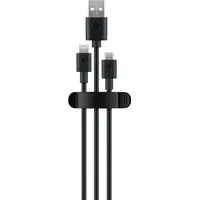 Goobay Kabel Management Clip 3-Slots, schwarz