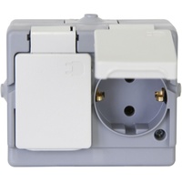 Kopp 130248006 Schutzkontakt-Steckdose 2-fach, grau