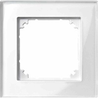 Merten M-PLAN Echtglasrahmen 1fach, brillantweiß