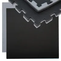 Eyepower 90x90cm Trainingsmatte mit Rand - 20mm Bodenschutz-Matte