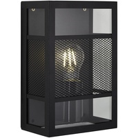 Brilliant Getta Außenwandleuchte schwarz, Metall/Kunststoff, 1x A60, E27, 40W,Normallampen