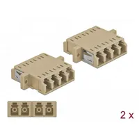 DeLock 86540 - LWL Kupplung LC Quad, 2 Stück