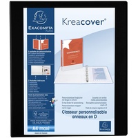 Exacompta 51842NE Ringbuch Kreacover aus festem PP, Schwarz
