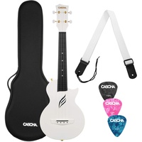 Cascha Konzert Ukulele Set aus Kohlefaser I Carbon Ukulele