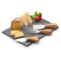 Zeller Käse-Servier-Set, Edelstahl, Schwarz 24 x 18 cm