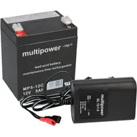 Multipower SET Multipower Blei-Akku MP5-12C Pb 12V 5Ah +