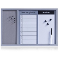 Zeller Whiteboard-Pinnwand 60,0 x 40,0 cm Kork grau