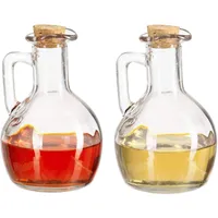 Relaxdays Öl- & Essigkanne 2er Set 180 ml Glas