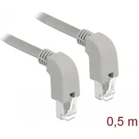 DeLock 85876 RJ45 Cat.6A S/FTP unten/unten gew. 0,5m