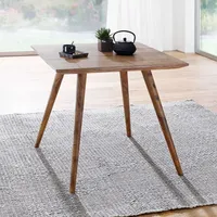 FineBuy Esstisch Holz Massiv Esszimmertisch Sheesham Massivholz