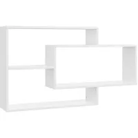 VidaXL Wandregale Hochglanz-Weiß 104x20x58,5 cm Holzwerkstoff