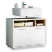 Stella Trading Waschbeckenunterschrank weiß - Maße cm B: 80