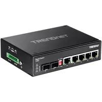 TRENDNET TI Hardened Industrial Railmount Gigabit Switch, 4x RJ-45,