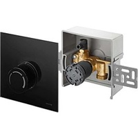 OVENTROP Unibox Rücklauftemperaturregelung 1022751 Echtglas schwarz, mit Ventil und