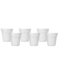 Bialetti Espressotasse, (Set, 6 tlg.), 90 ml, 6-teilig, weiß