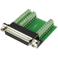 TRU Components DSUB25F-27TB-3 1282791 D-SUB Buchse 90 Polzahl: 25
