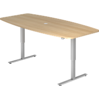 Hammerbacher Konferenztisch XMST22 eiche Tonnenform, 220,0 x 83,0/103,0 x