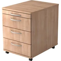 Hammerbacher Rollcontainer nussbaum 4 Auszüge