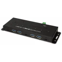 Logilink USB-C 3.2 Gen 2 7-Port Combo Hub Schwarz