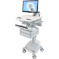Ergotron Wagen für LCD-Display/Tastatur/Maus/CPU/Notebook/Barcodescanner offene Architek, Notebookwagen, Grau