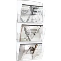 CEP Wandprospekthalter transparent DIN A4 3 Fächer