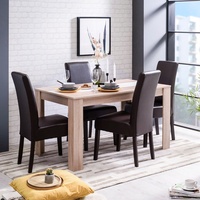 Homestyle4u Esstisch Braun Esszimmertisch Holztisch Küchentisch 135x80 cm -