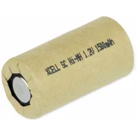 XCell NiMH-Sub-C-Zelle-Akku 1,2V-/1500mAh, Pappmantel 41,5x22,2 mm