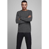 JACK & JONES Hill Knit Crew Pullover Dark Grey