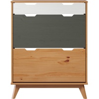 INTER-FURN Schuhschrank Scandik kleiner Schuhschrank mit 2 Klappen braun