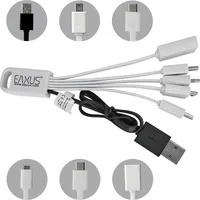 EAXUS 5in1 USB 2.0 Ladekbael mit Mini, Micro USB