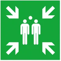FP Fluchtwegschild Folie 40 x 40 cm Sammelstelle